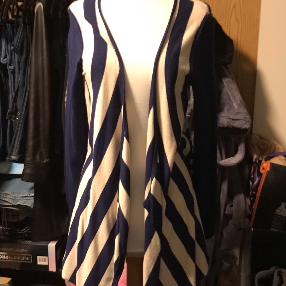 Hi/lo open cardigan